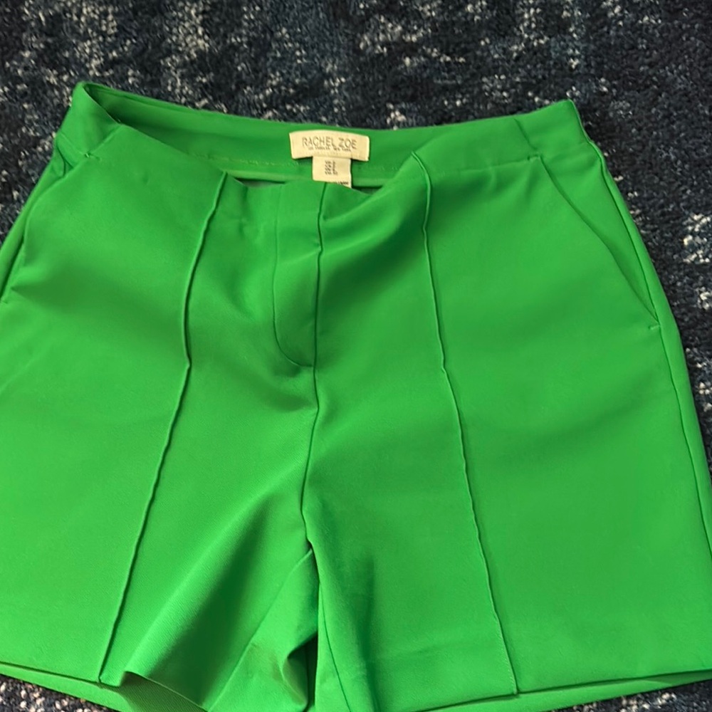 Rachel Zoe High Waist Green Shorts Tailored Design